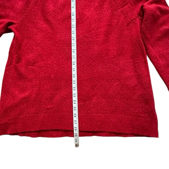 Talbots Red Mock Neck. Size XL. - Picture 3 of 9